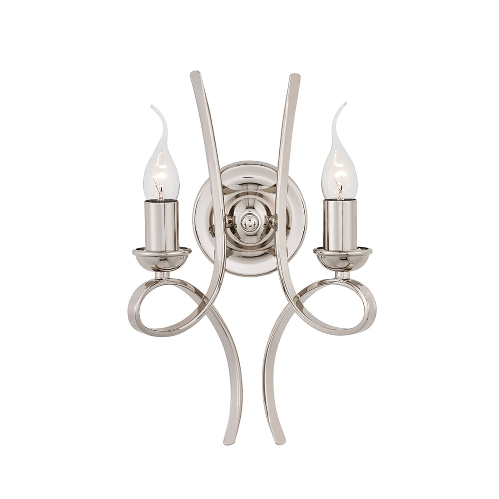 Penn 2 Light Wall Fitting in a Polished Nickel F