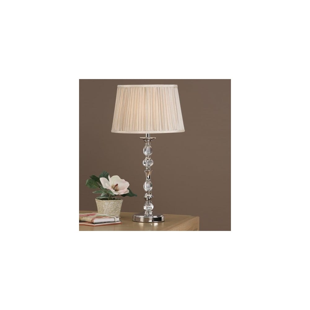 Polina Single Light Crystal and Polished Nickel T