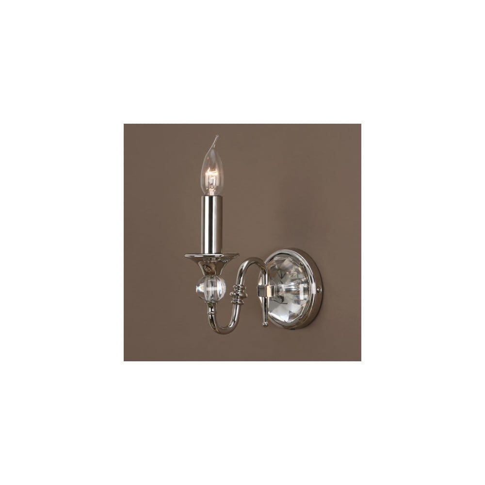 Polina Single Light Wall Fixture in Polished Nickel