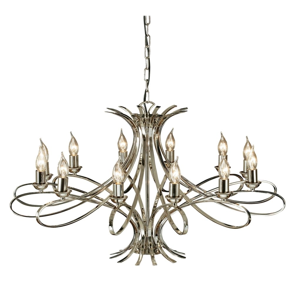 Penn 12 Light Fitting In Nickel Finish