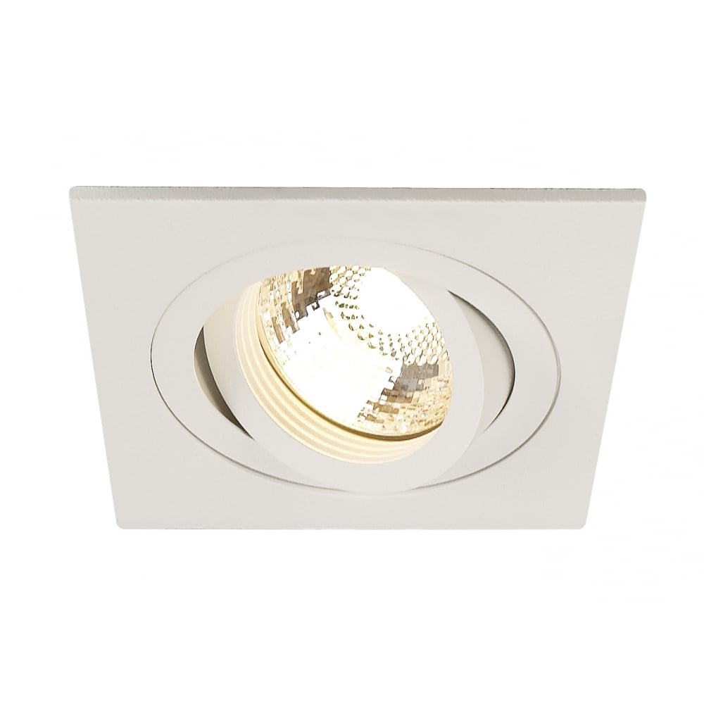 New Tria I Gu10 Downlight,Square, Matt White, Max. 50W,Incl. Leaf Springs