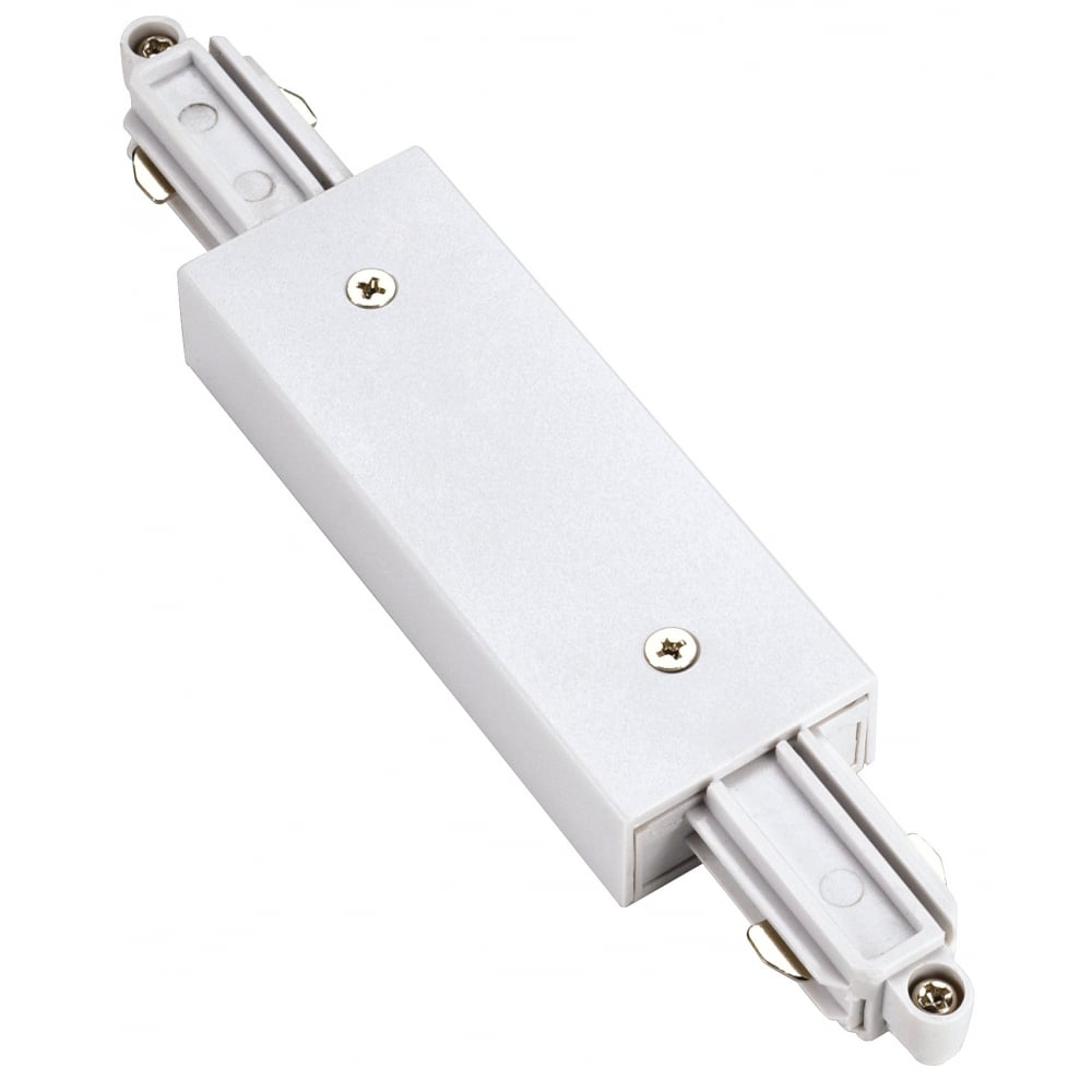 1 Circuit Track Light Connector with Feed In, White