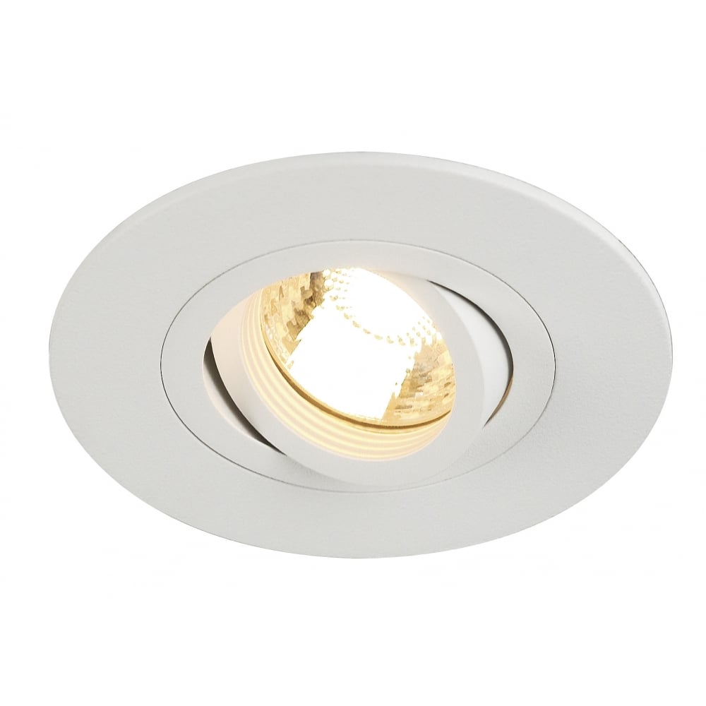 New Tria Xl Round Gu10Downlight, Matt White, Max.50W, Incl. Clip Springs