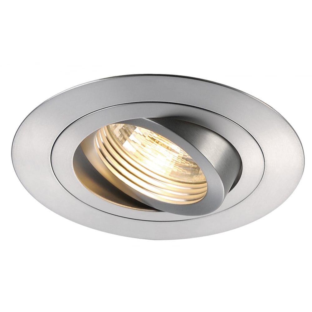 New Tria Xl Round Gu10Downlight, Alu Brushed, Max.50W, Incl. Clip Springs