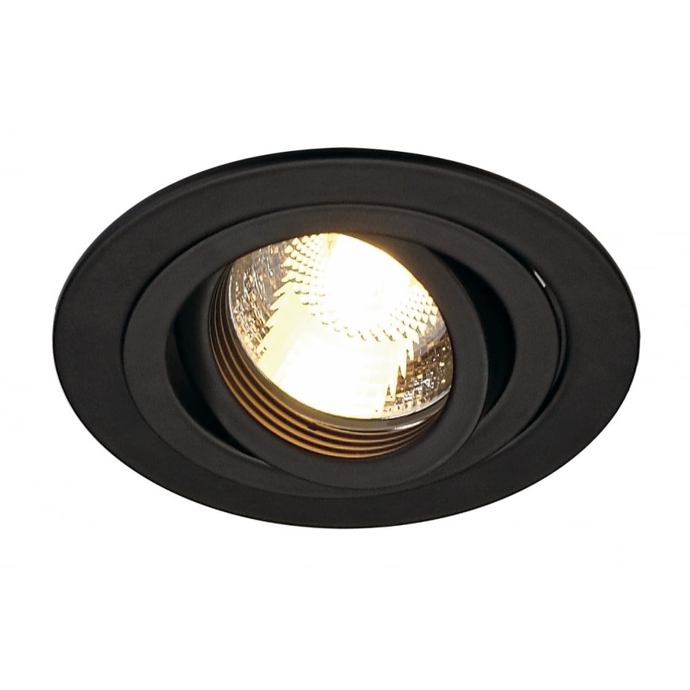 New Tria Gu10 Round Downlight,Matt Black, Max. 50W, Incl.Clip Springs