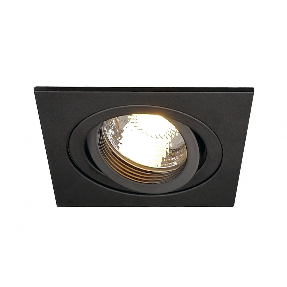 New Tria I Gu10 Downlight,Square, Matt Black, Max. 50W,Incl. Clip Springs