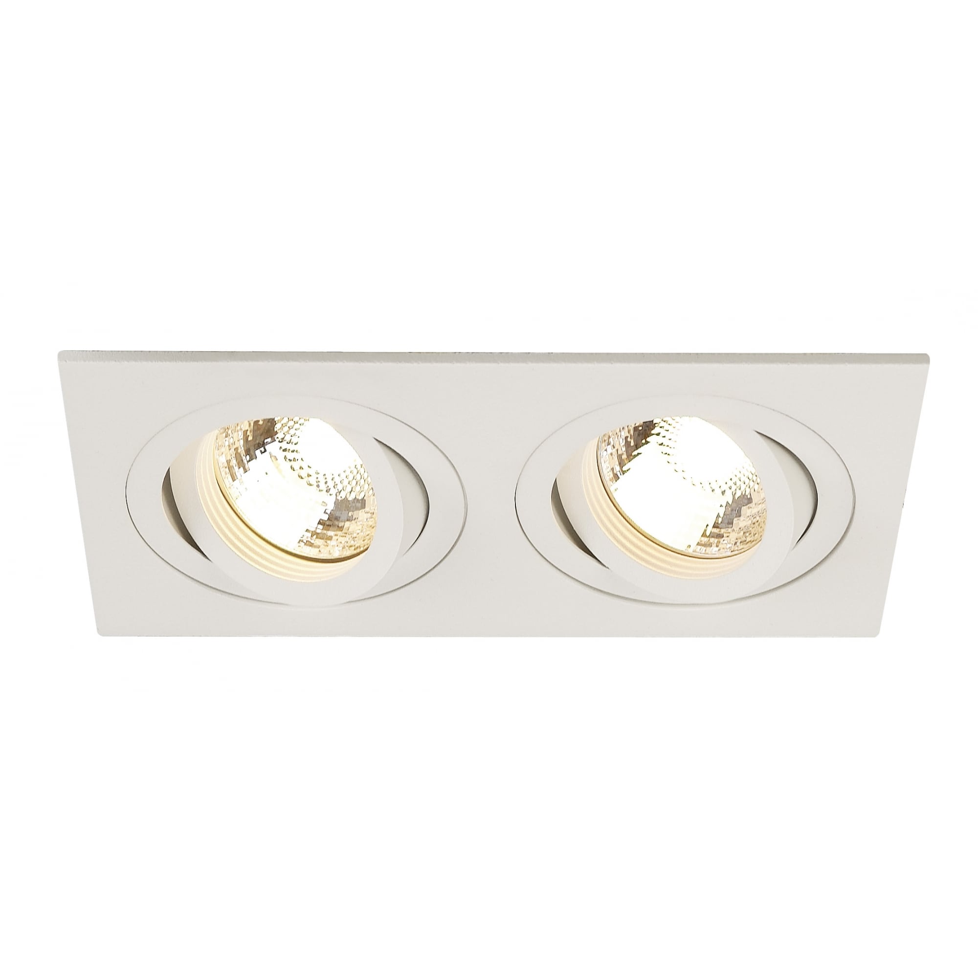 New Tria Ii Gu10 Downlight,Rectangular, Matt White, Max.2X50W, Incl. Clip Springs