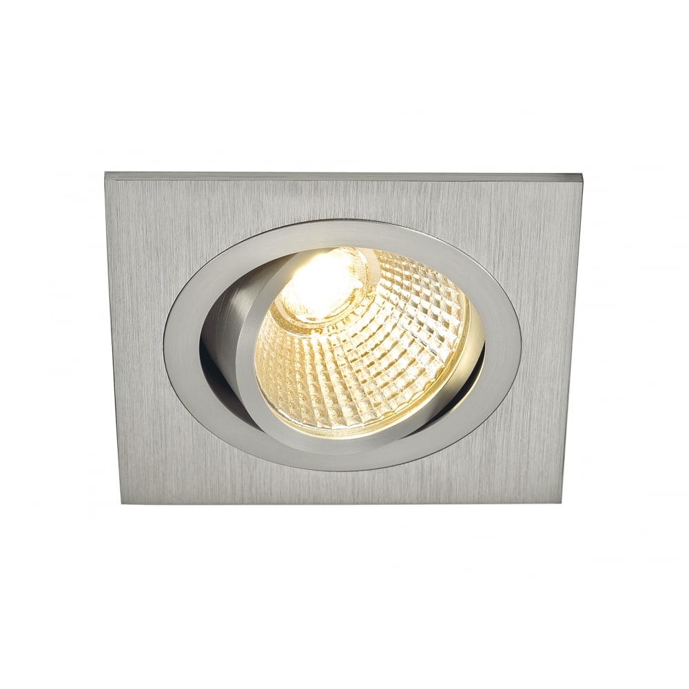 New Tria Dl Square Set,Downlight, Alu Brushed,6W,38°,2700K, Incl. Driver, Springs