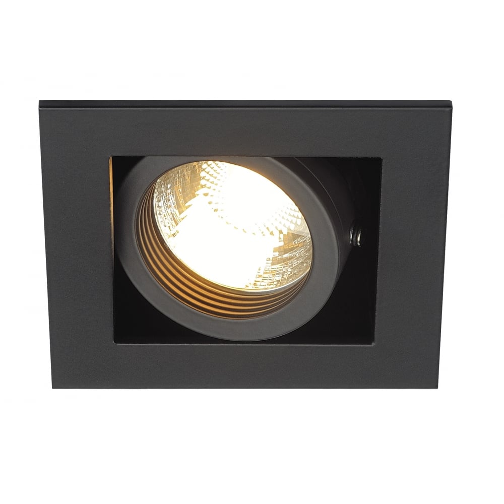 Kadux 1 Gu10 Downlight, Square, Matt Black, Max. 50W