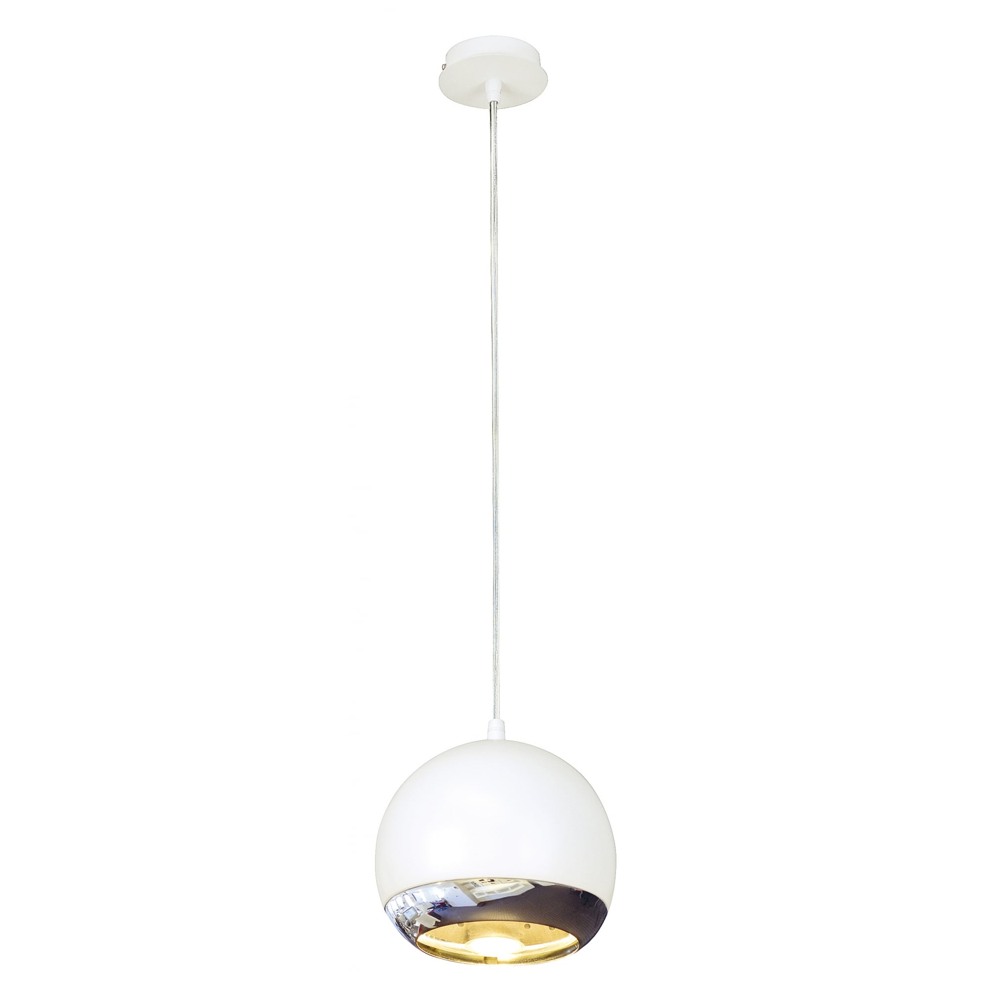 Light Eye Pendant,White and Chrome, Gu10, Max. 75W