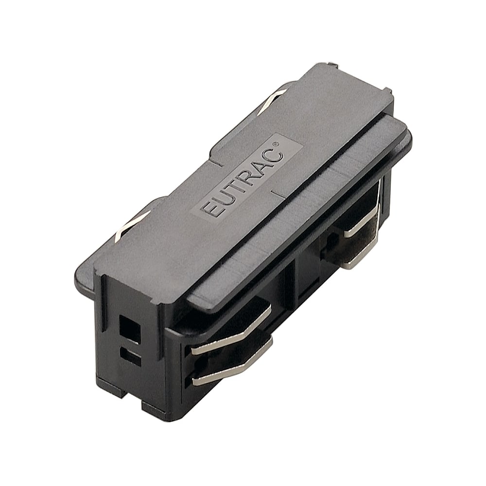 Eutrac 3 Circuit Track Light Direct Connector, Black