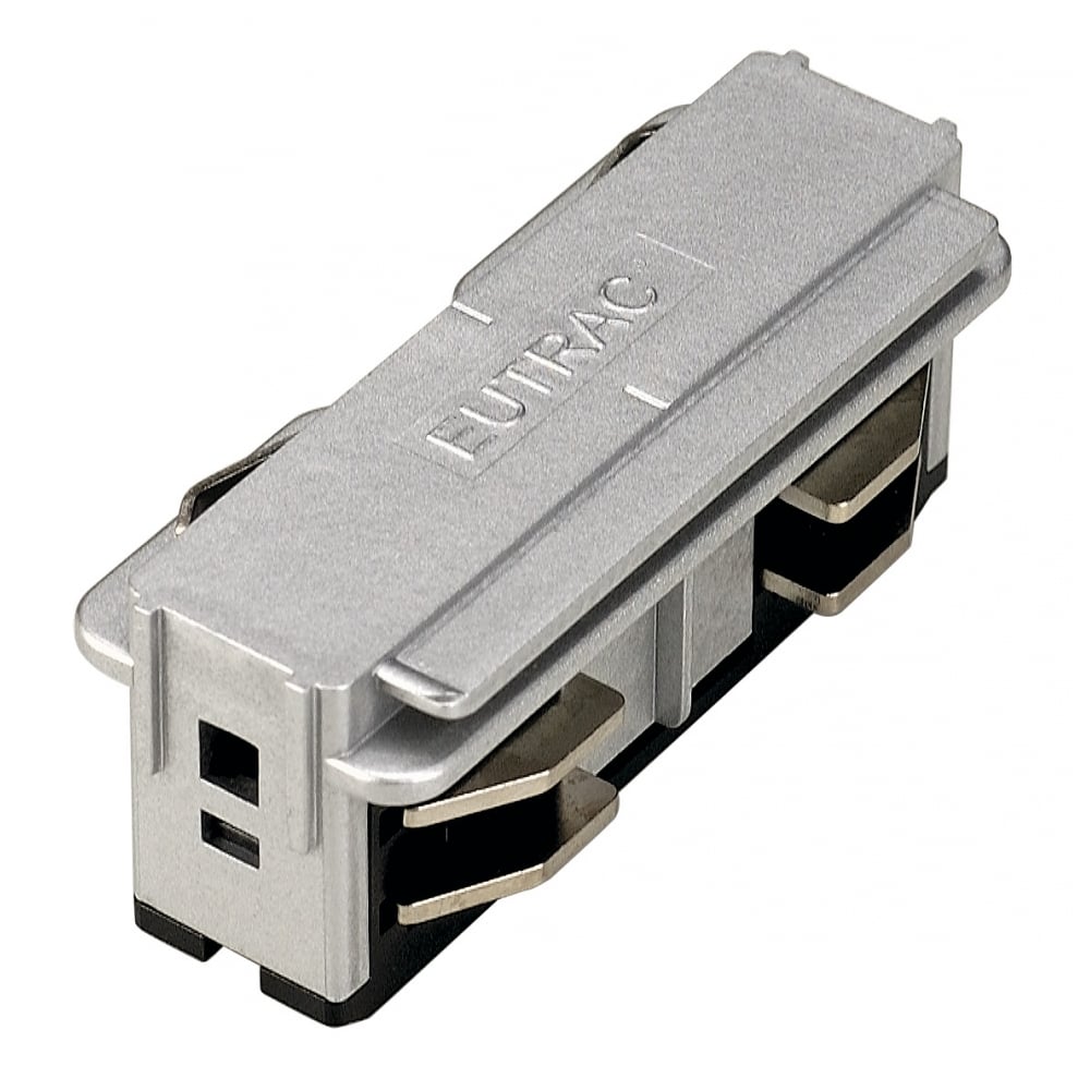 Eutrac 3 Circuit Track Light Direct Connector, Silver Grey