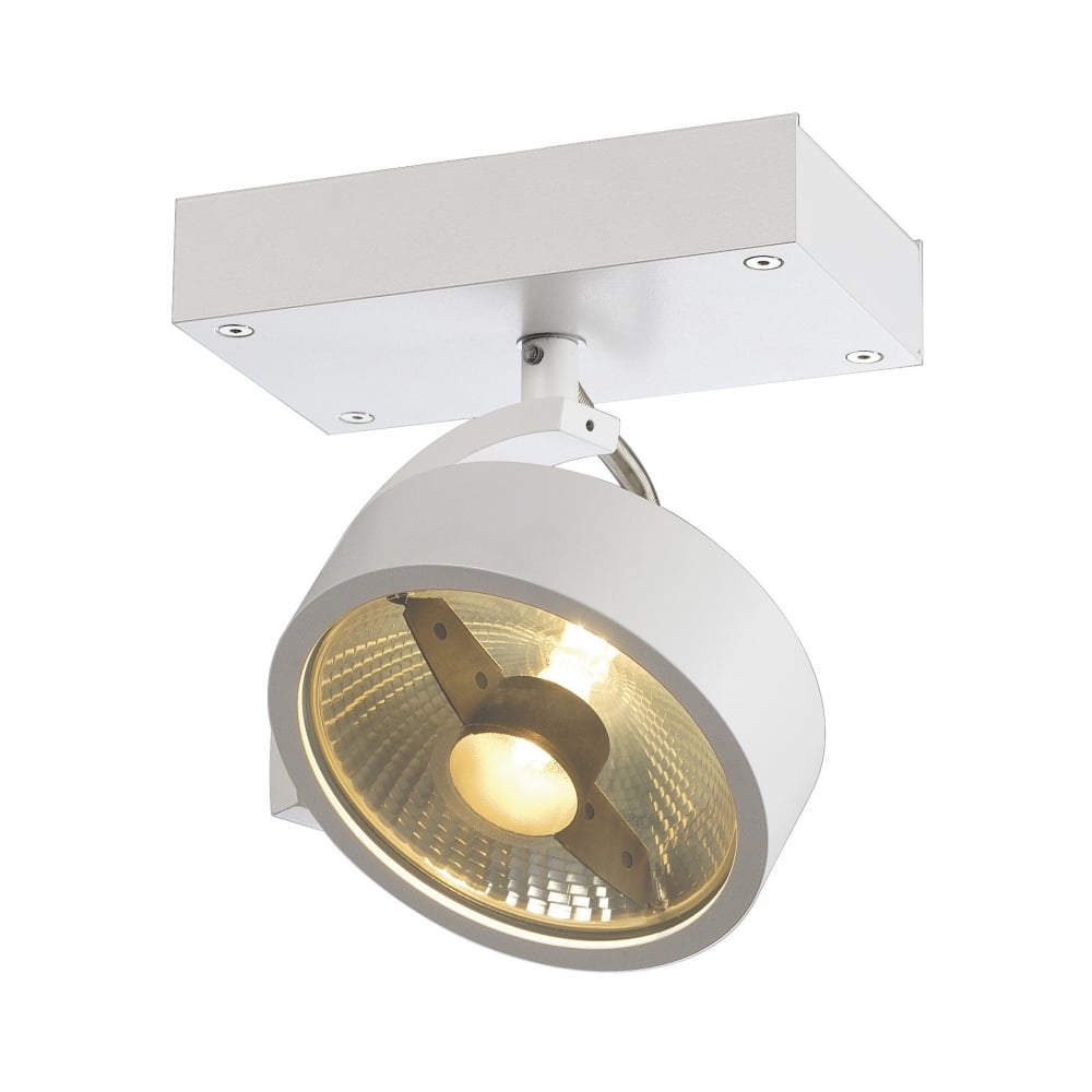 Kalu 1 Qpar Ceiling Light,Matt White, Es111, Max. 75W