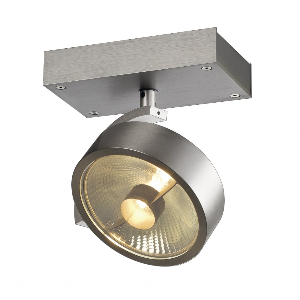 Kalu 1 Qpar Ceiling Light, Alubrushed, Es111, Max. 75W