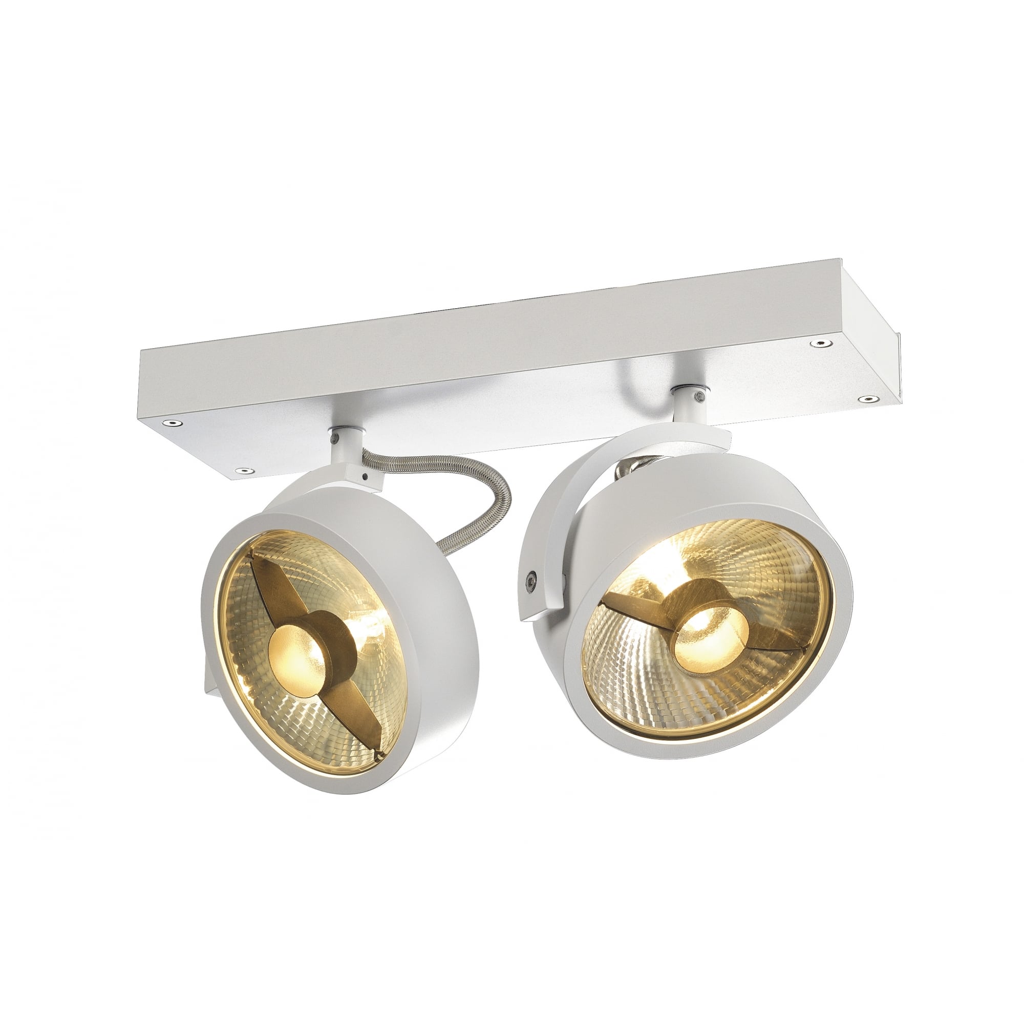 Kalu 2 Qpar Ceiling Light,Matt White, 2X Es111, Max. 2X75W