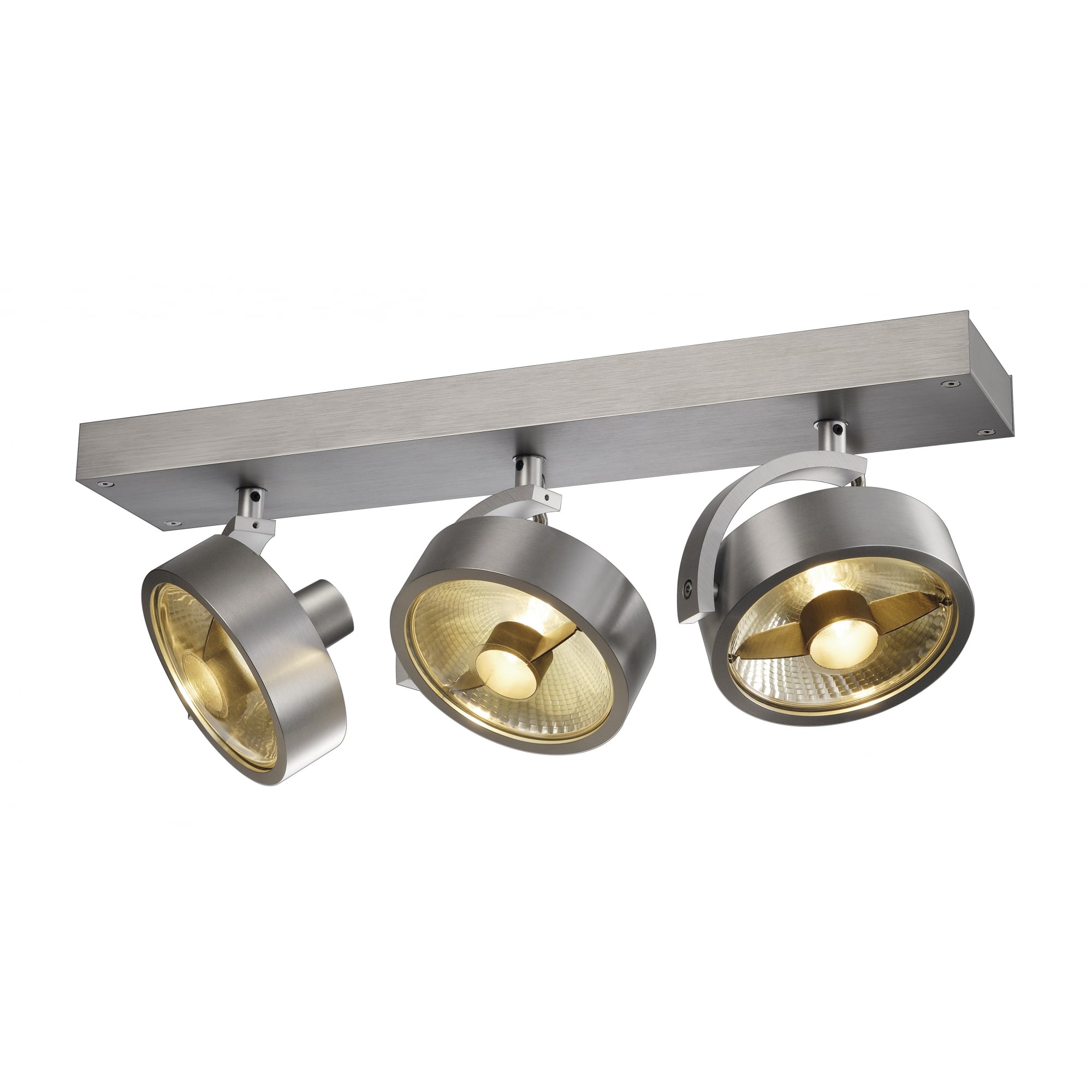 Kalu 3 Qpar Ceiling Light, Alubrushed, 3X Es111, Max. 3X75W