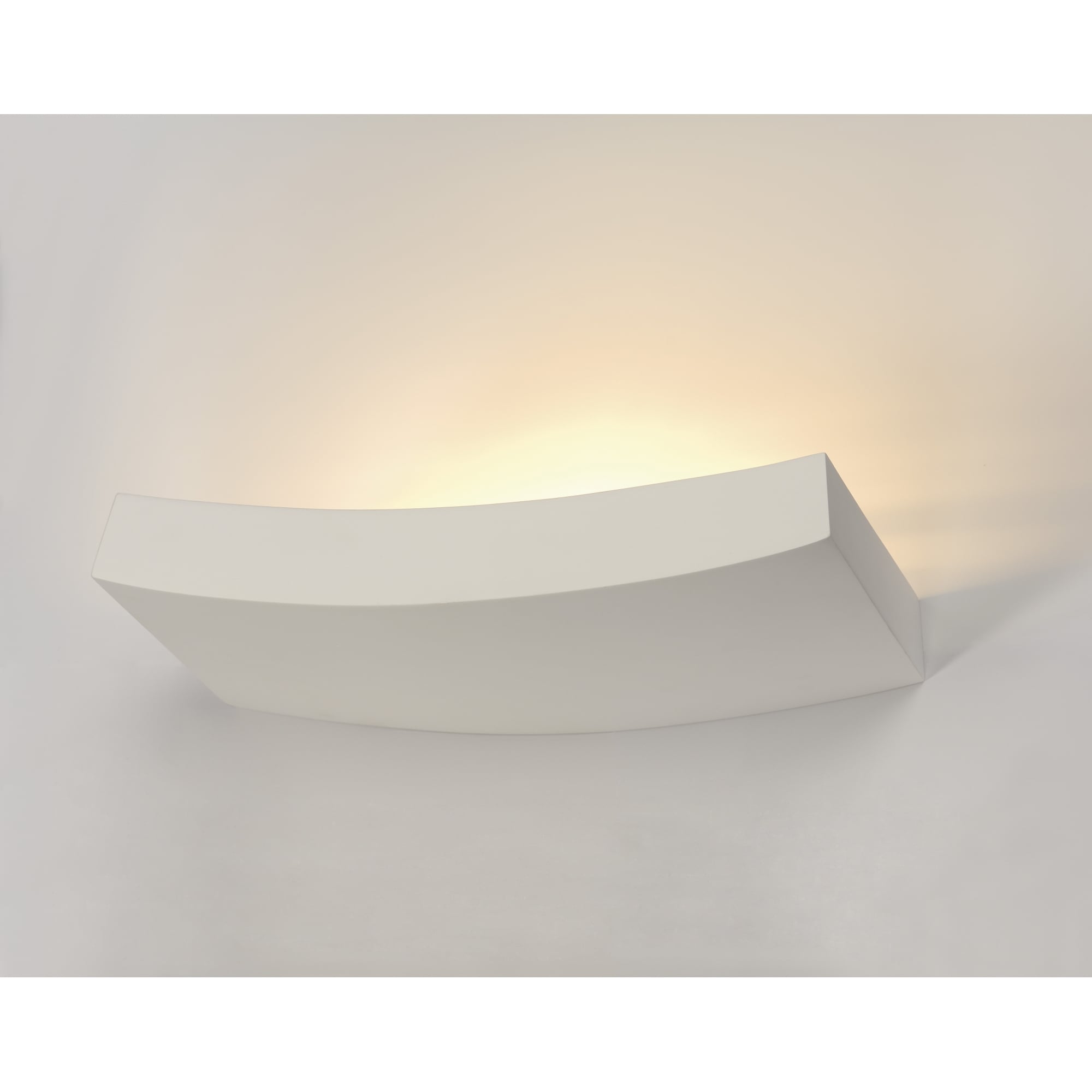 Wall Light, Gl 102 Curve,White Plaster, R7S 78Mm, Max.100W