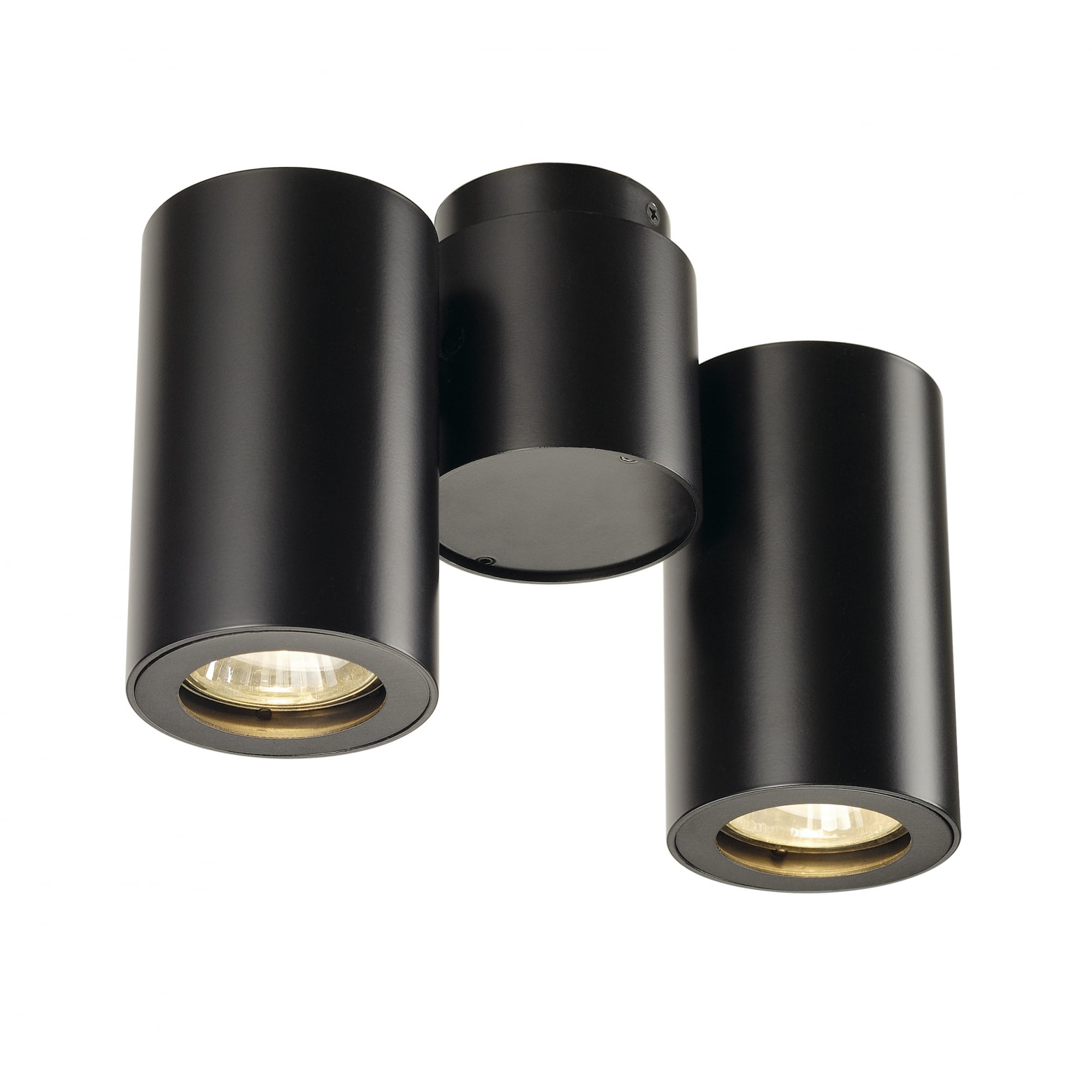 Enola_B Spot 2 Wall Andceiling Light, Double, Black,2X Gu10, Max. 2X 50W