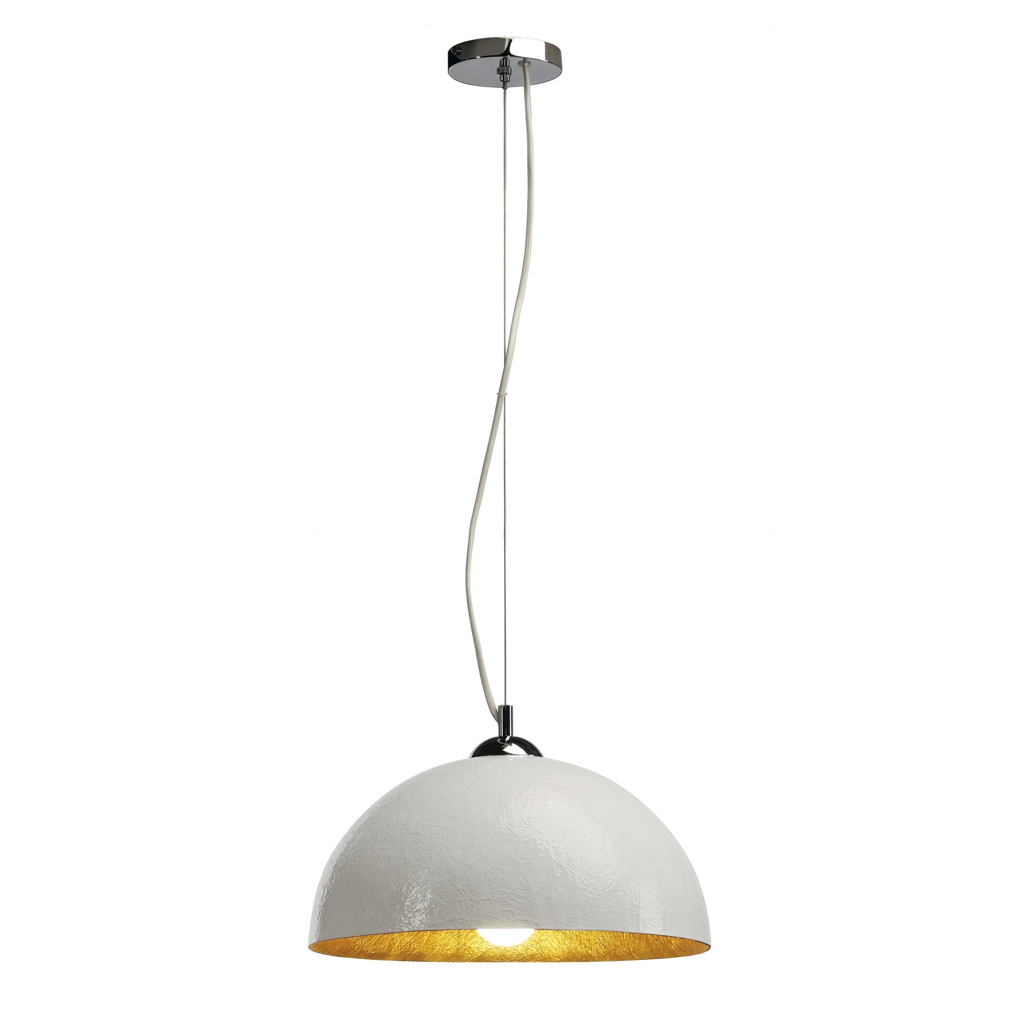 Forchini Pendant, Pd-2, Round,White/Gold, E27, Max. 40W