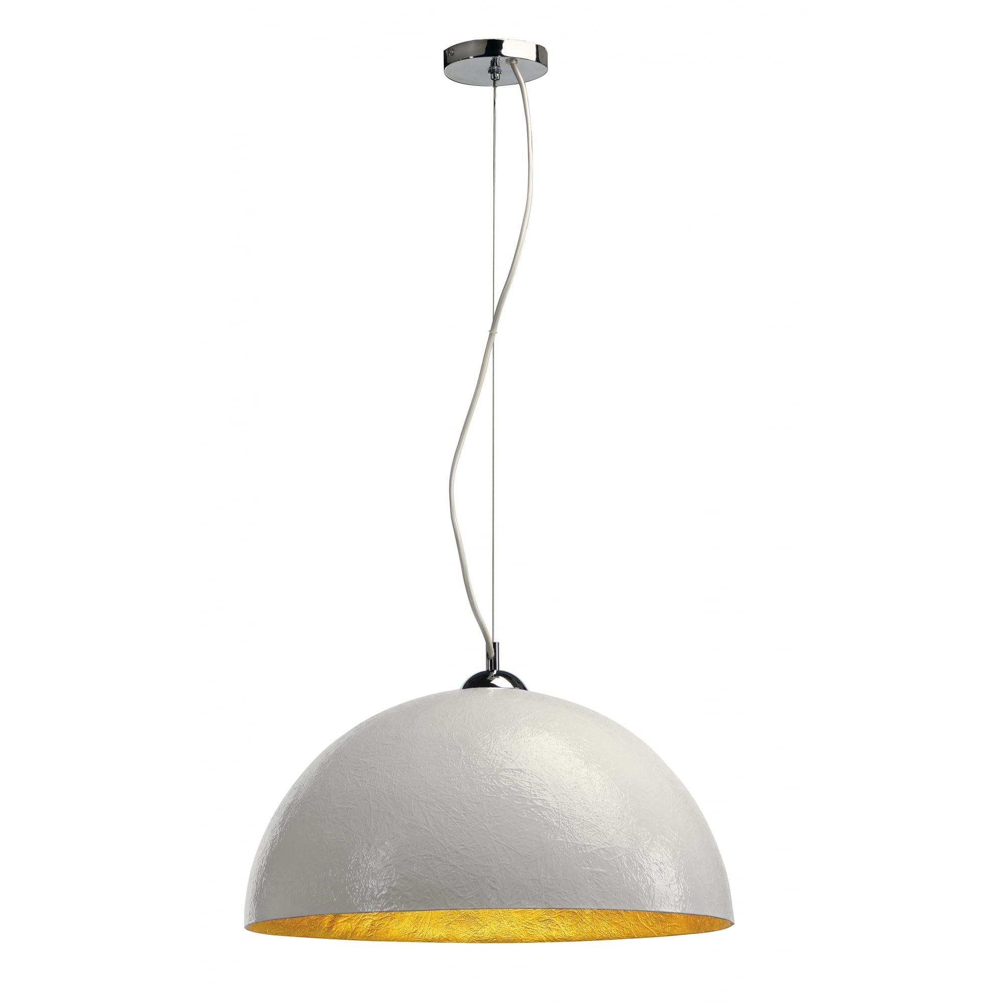 Forchini Pendant, Pd-1, Round,White/Gold, E27, Max. 40W