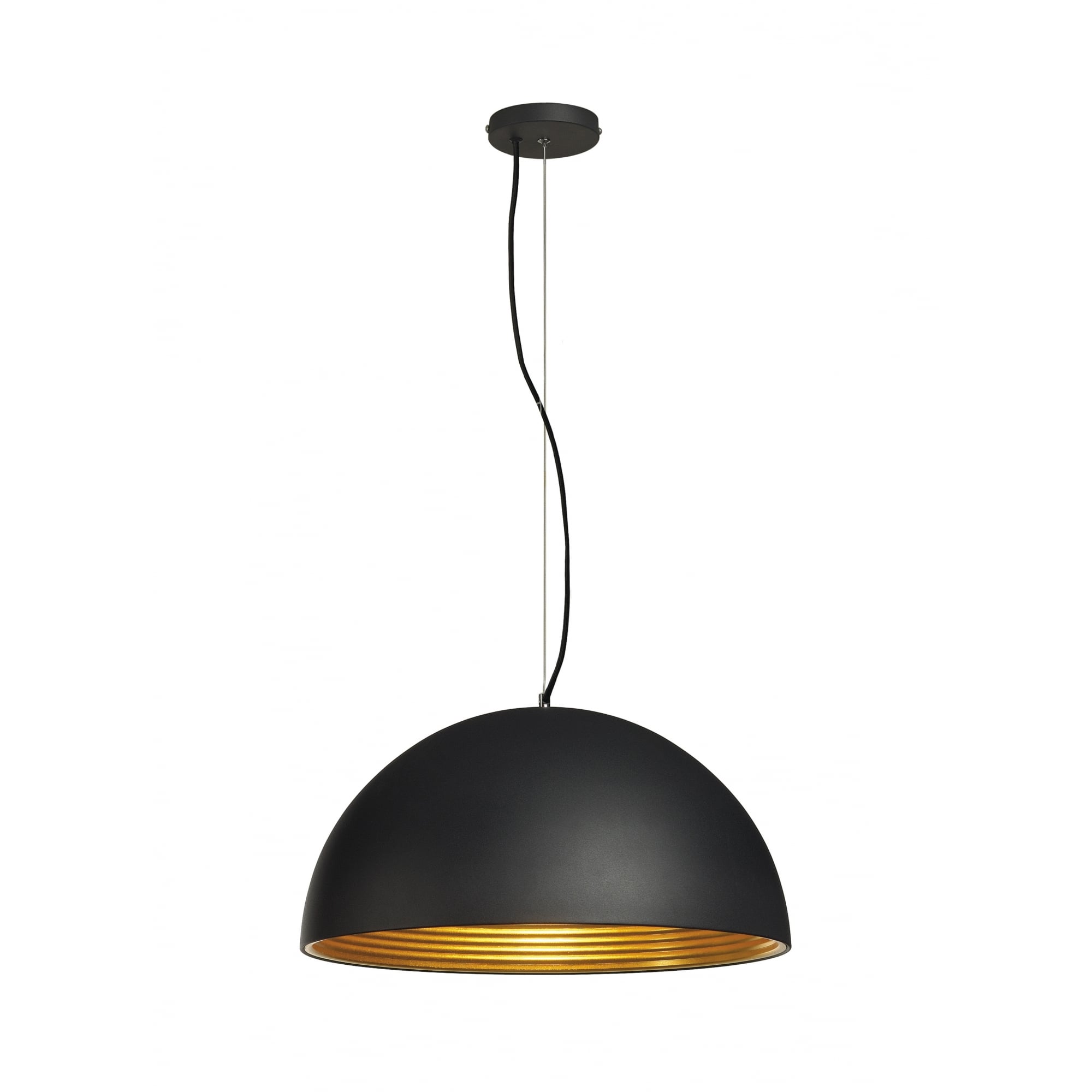 Forchini M Pendant, Pd-1, 50Cm, Round, Black/Gold, E27, Max.40W