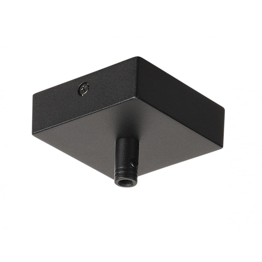 Ceiling Plate Glenos, Mattblack, 8.5X8.5X2.7Cm, Withstrain Relief