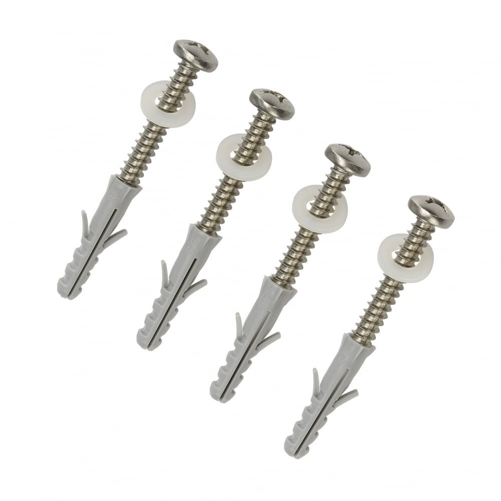 Hanger Bolt Set, Stainlesssteel, M5, Incl. Plugs Andwashers