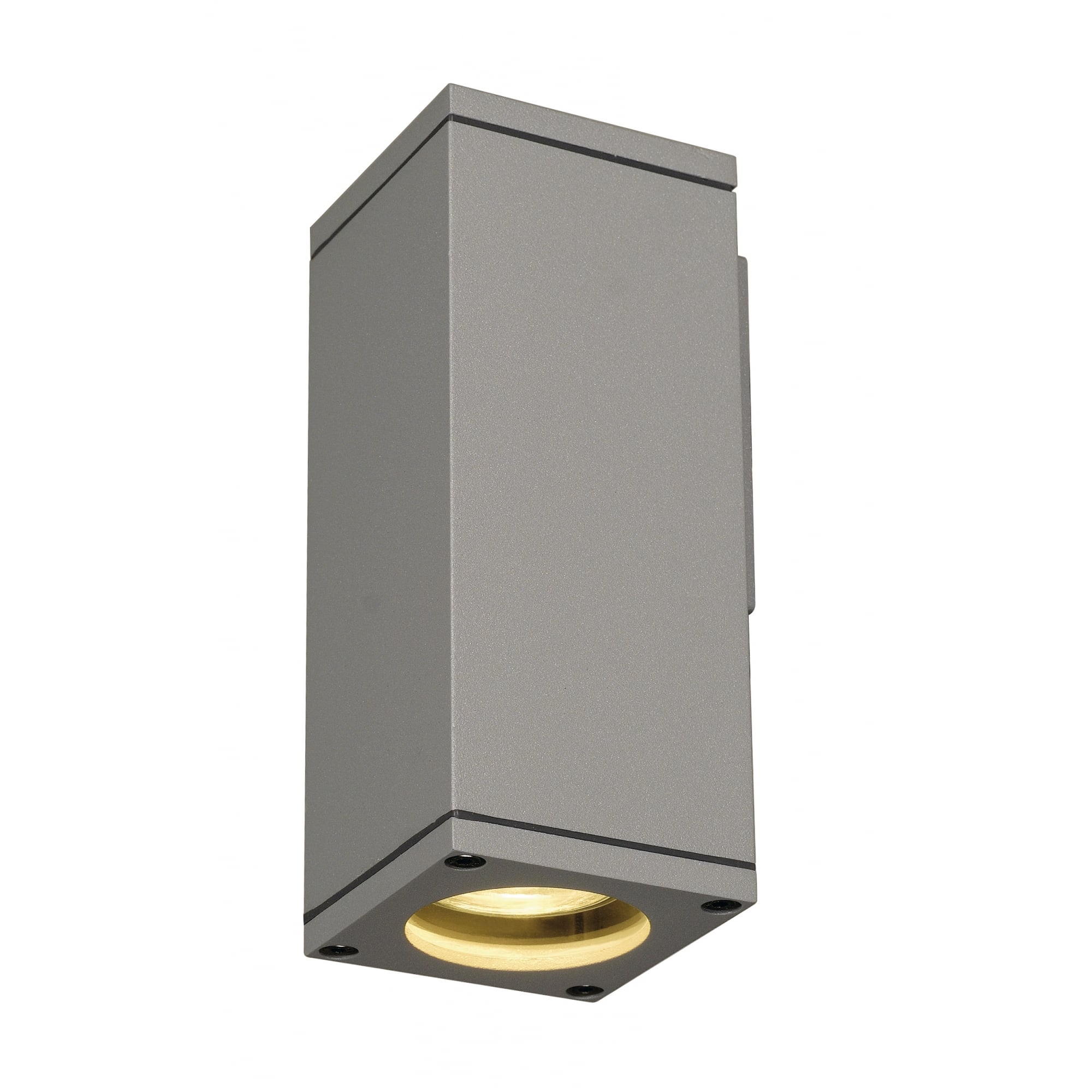 Theo Wall Out, Wall Light, Square, Silver-Grey, GU10, Max. 35W