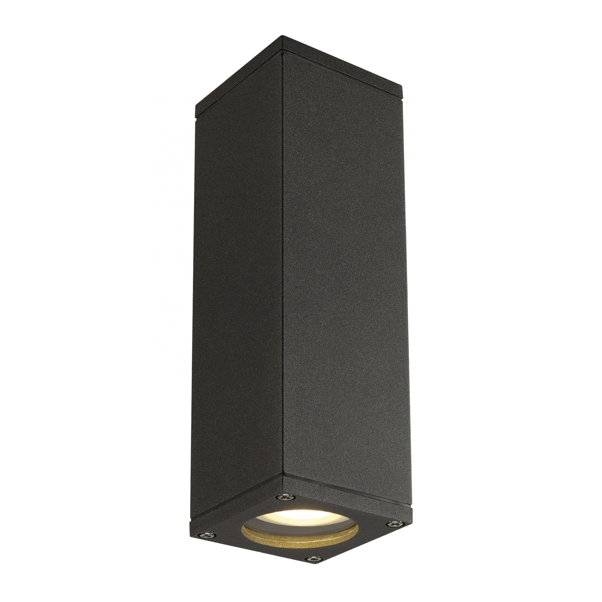 Theo Up-Down Out Wall Light, Square, Anthracite, GU10, Max.2x35W