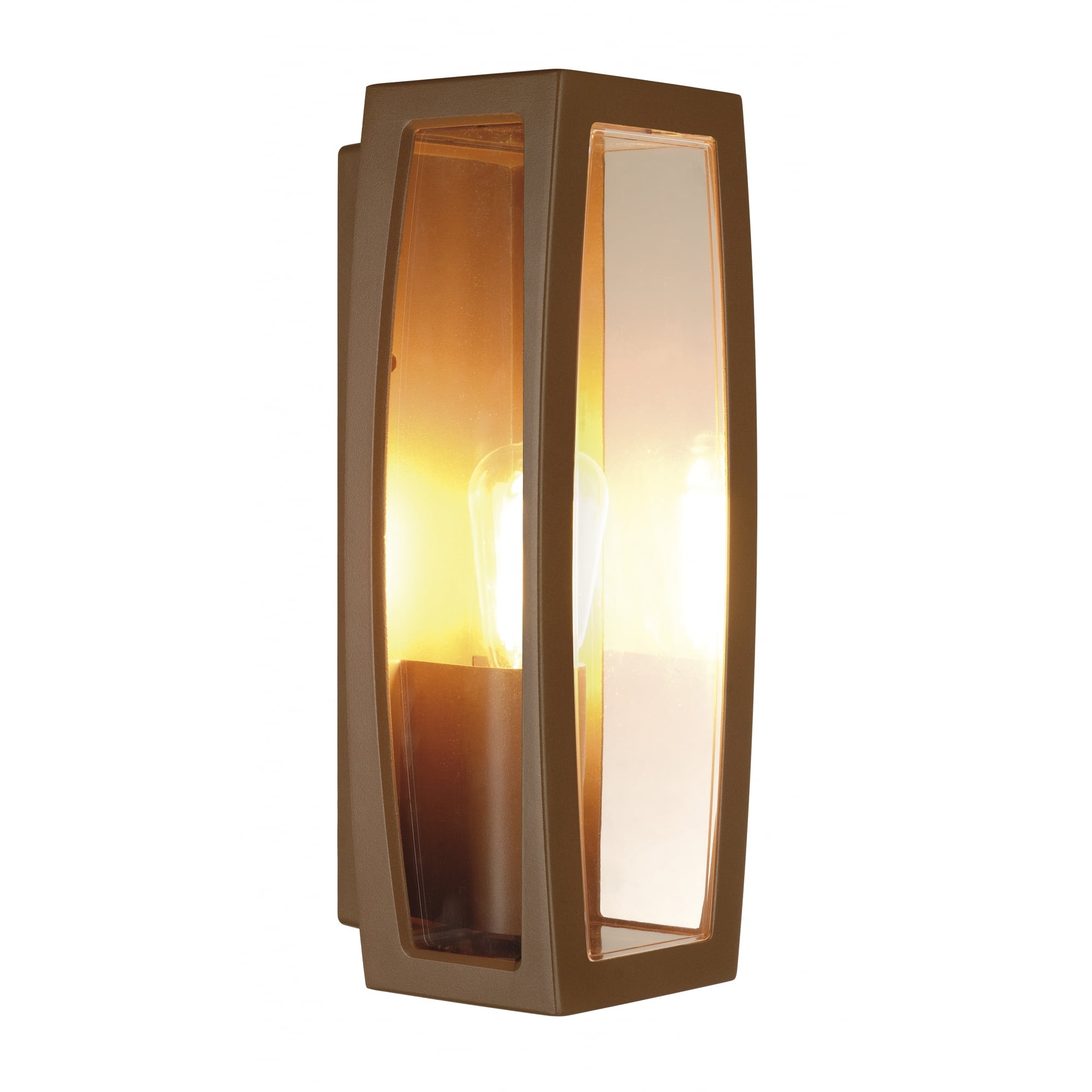 Meridian Box 2 Wall Light, Rust, E27, Max. 25W, IP54