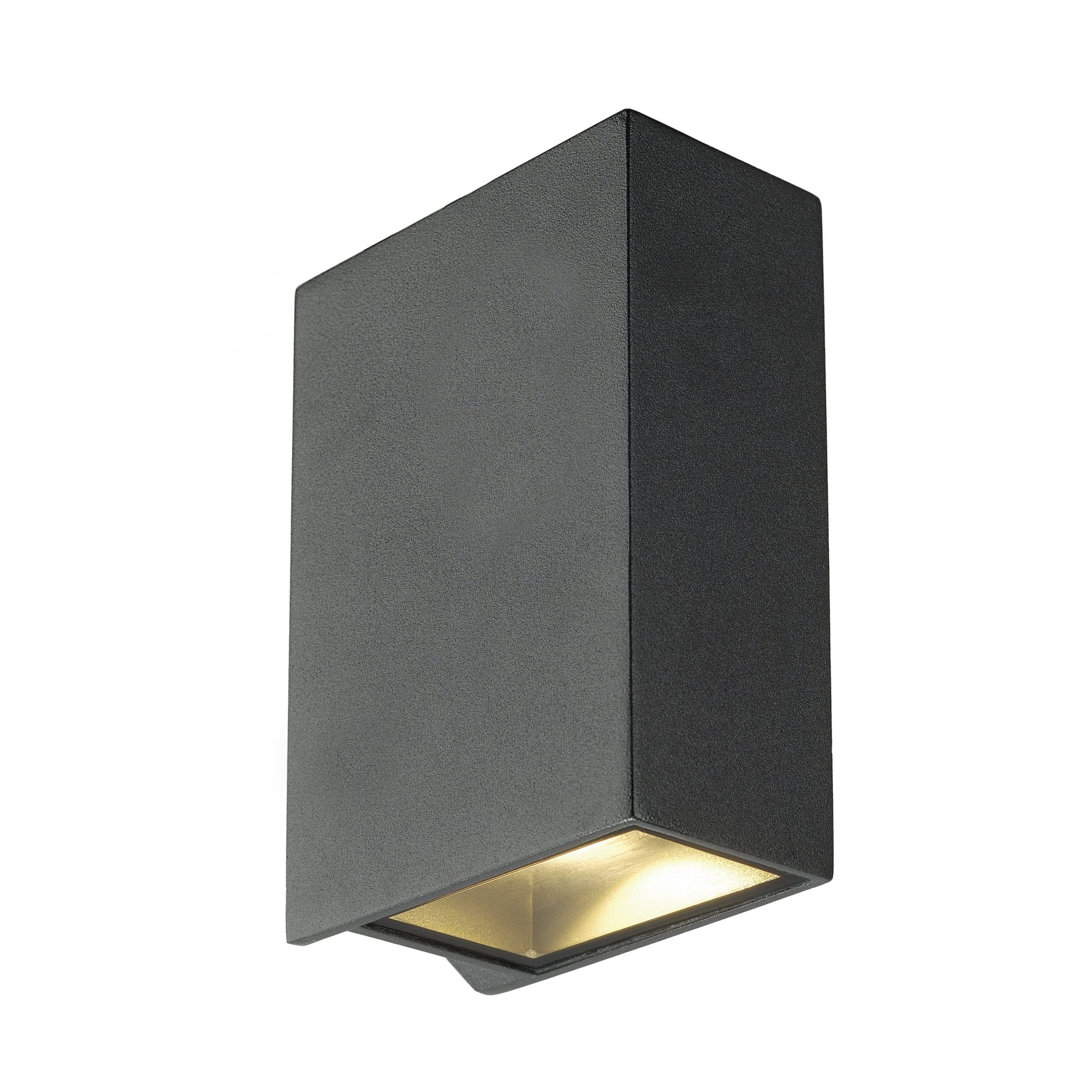 Quad 2 Xl Wall Light, Square, Anthracite, 2x 3.2W Cob LED,3000K, IP44, Up / Down