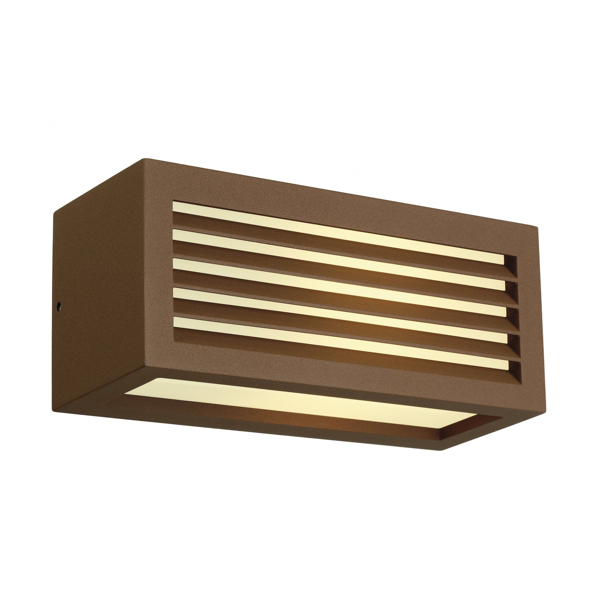 Box-L E27 Wall Light, Square, Rust, E27, Max. 18W, IP44