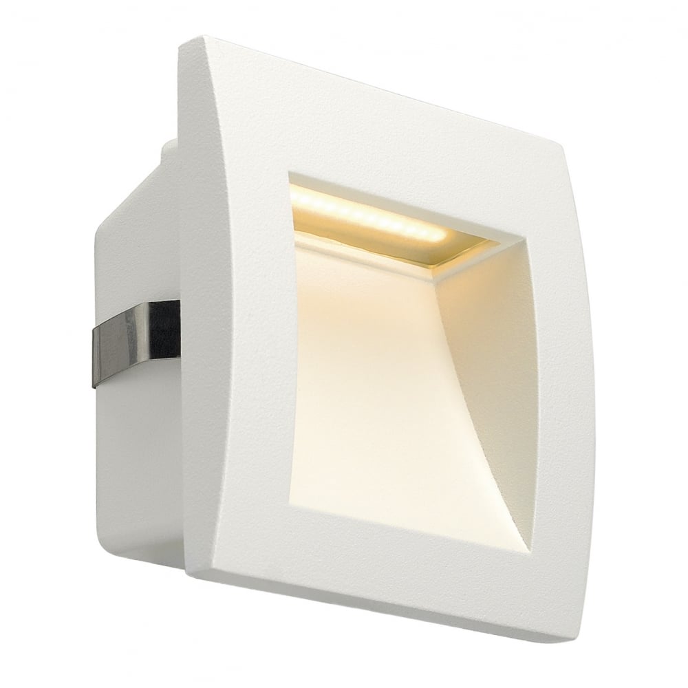 Downunder Square Recessed LED White Wall Light, 3K, IP55
