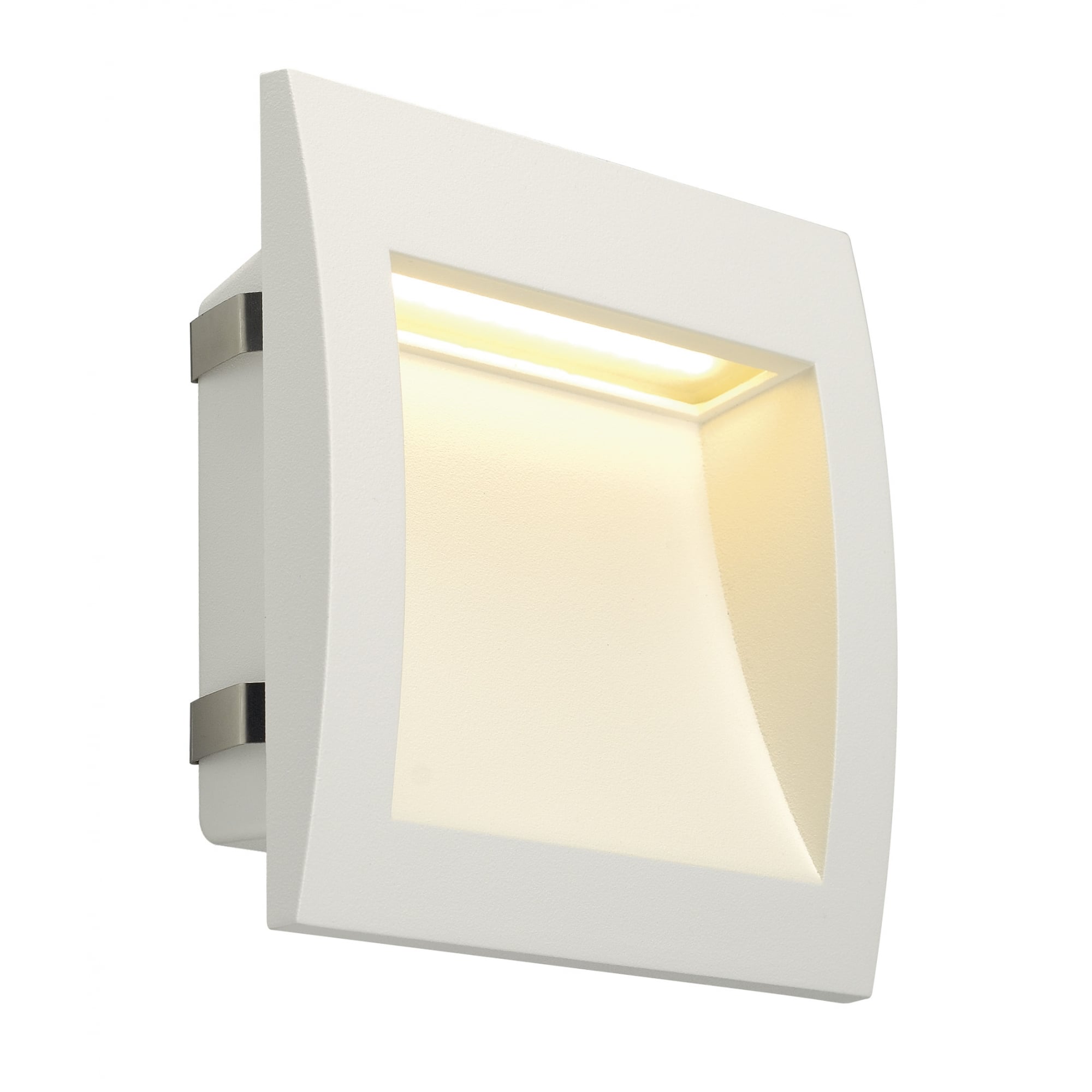 Downunder Square (L) Recessed LED White Wall Light, 3K, IP55