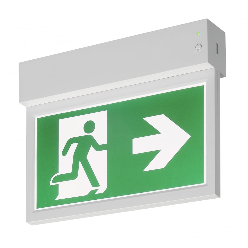 P-Light Emergency Exit Signsmall Ceiling/Wall, White