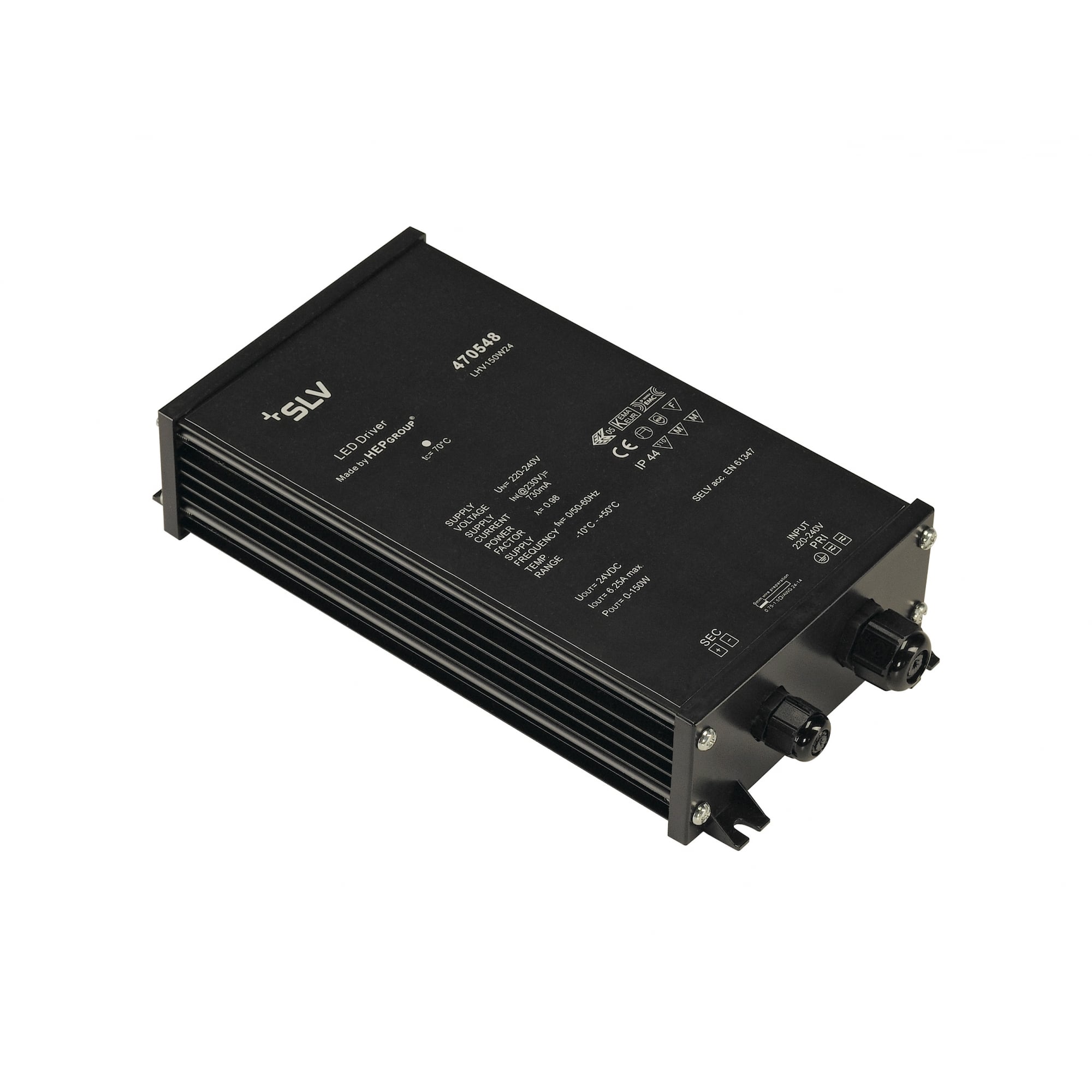 Led Power Supply 150W, 24V,Ip44, Incl. Pg-Gland