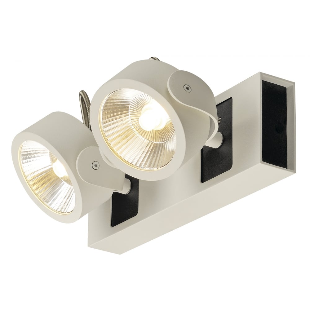 Kalu Led 2 Wall And Ceiling Luminaire, White/Black, 3000K, 60°