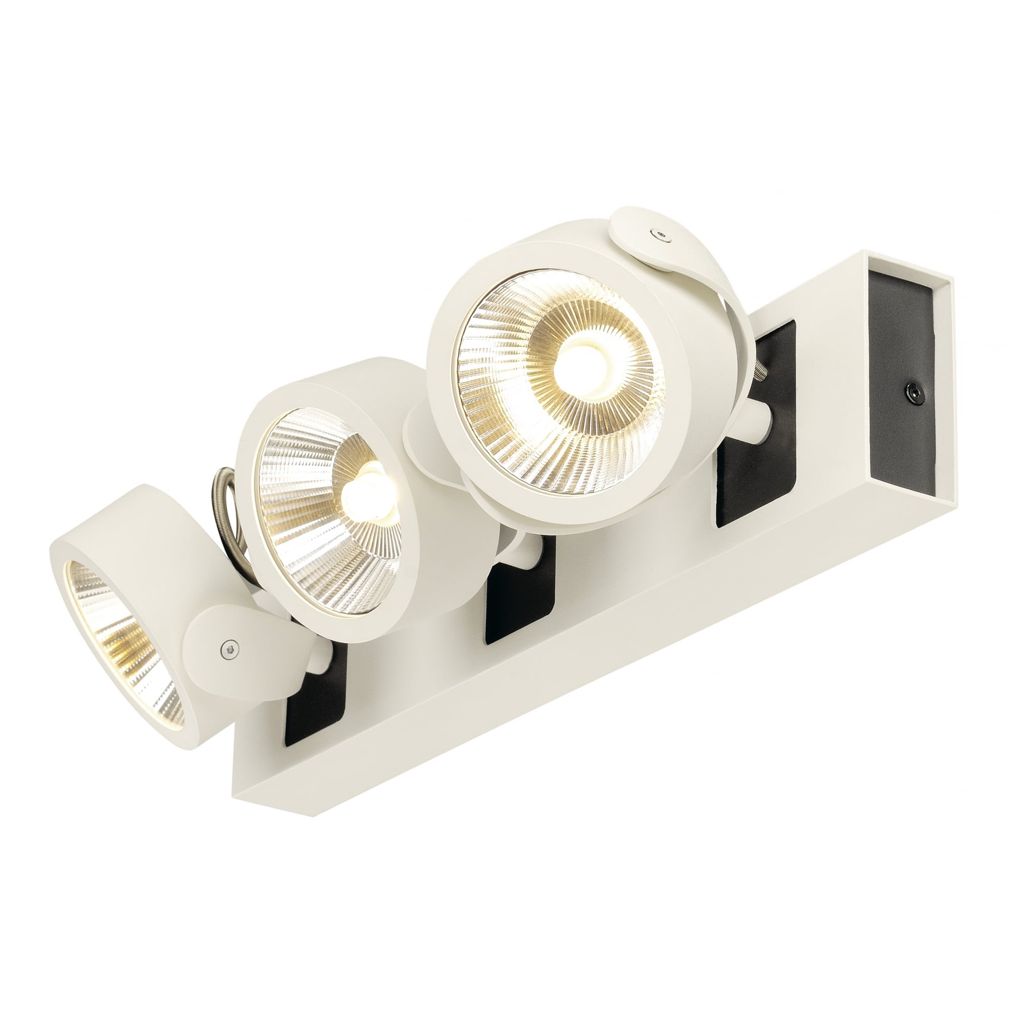 Kalu Led 3 Wall And Ceiling Luminaire, White/Black, 3000K, 60°