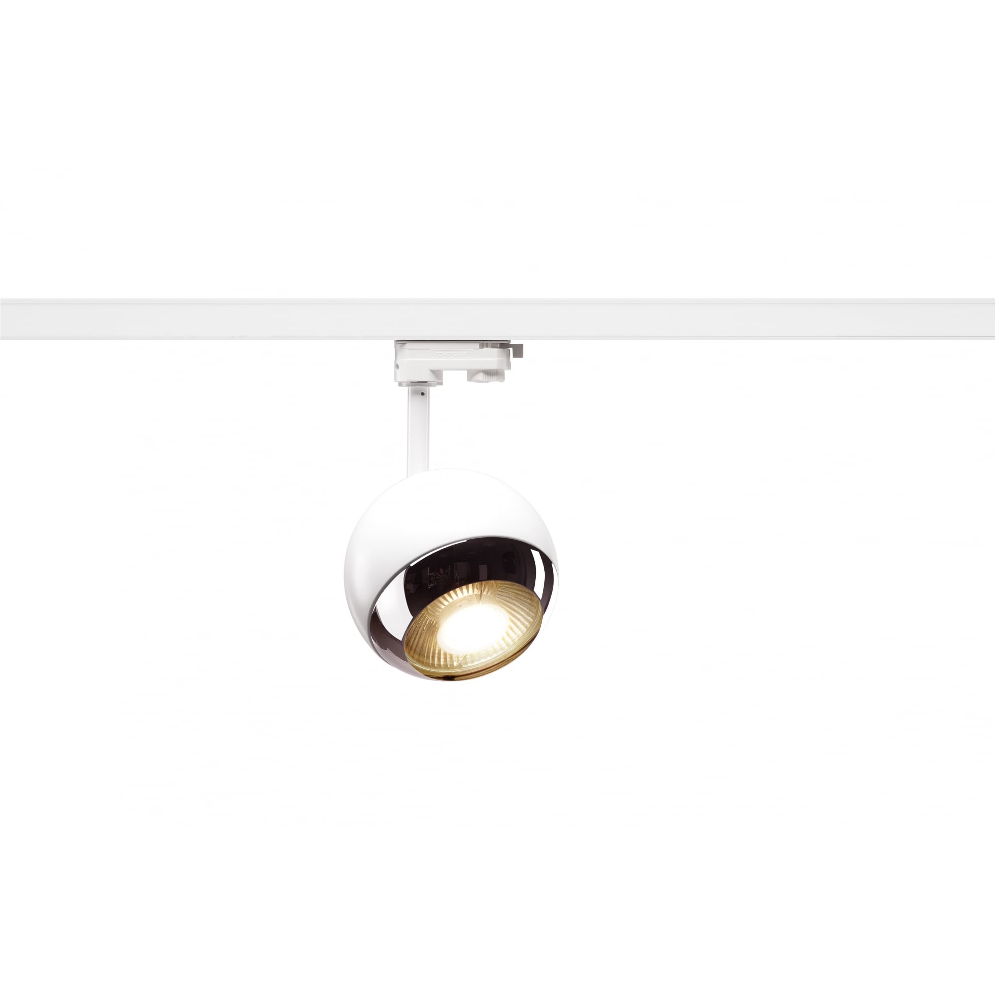 Light Eye 150 Qpar111 Spot for HV Tracksystem, White/Chrome, Max. 75W, 3-Circuit