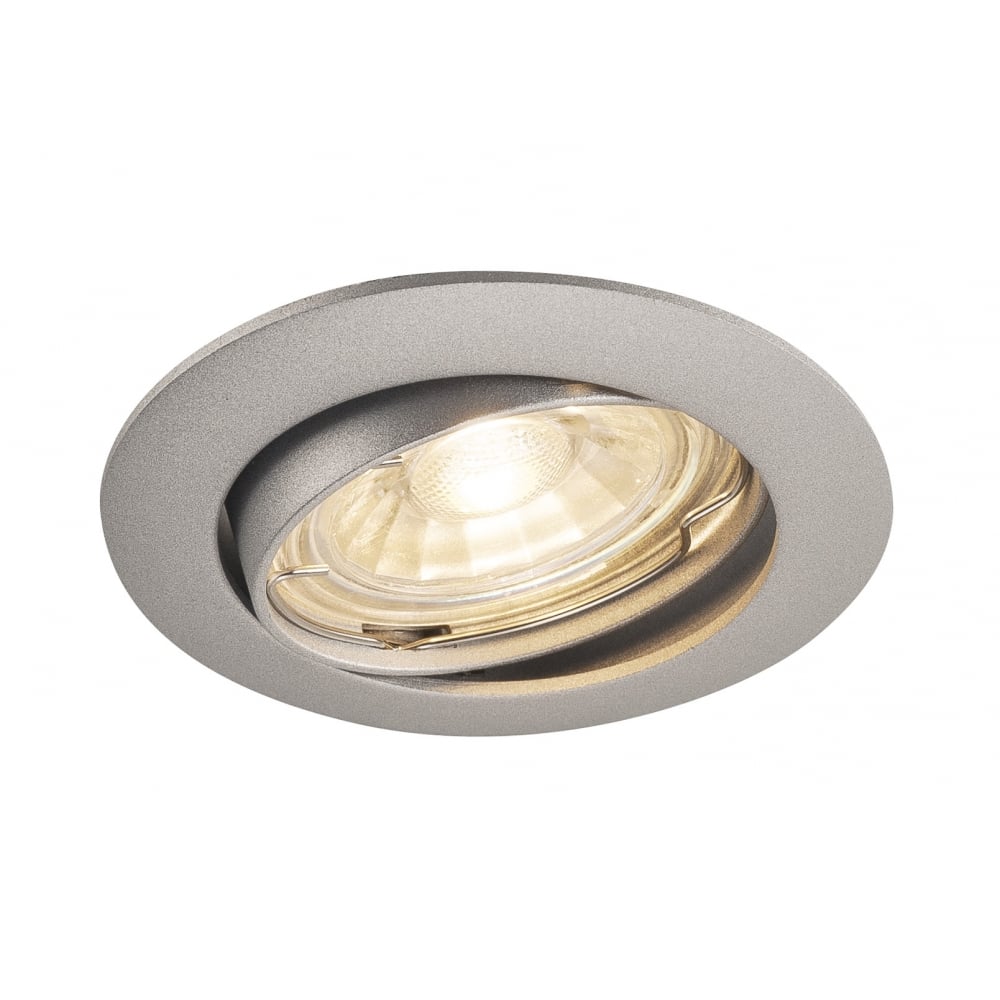 Pika Qpar51, Recessed Ceiling Luminaire, Adjustable, Silvergrey, Max. 50W