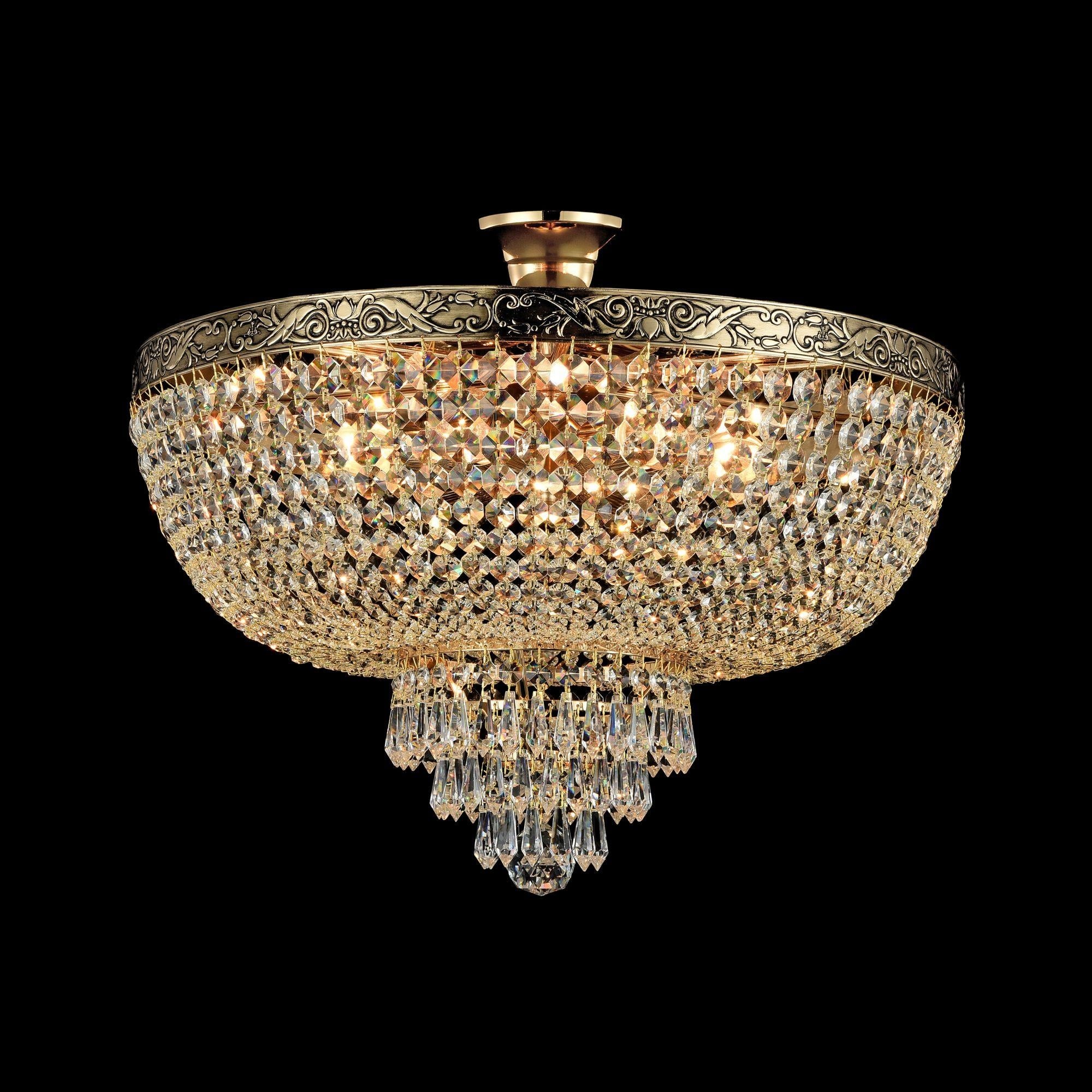 Palace Diamant crystal Ceiling lamp, Gold