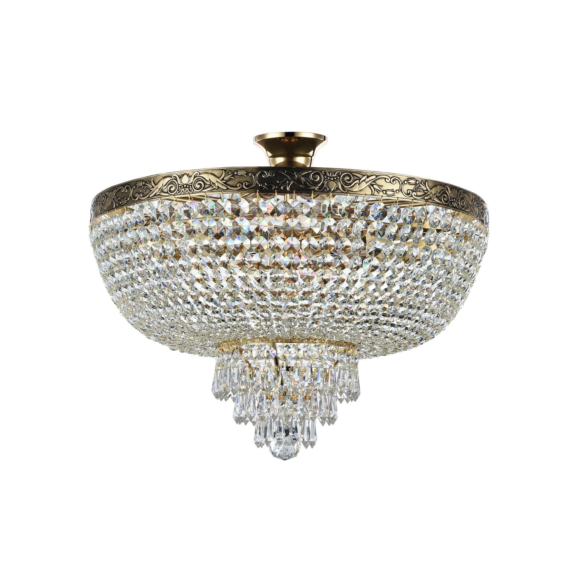 Palace Diamant crystal Ceiling lamp, Gold