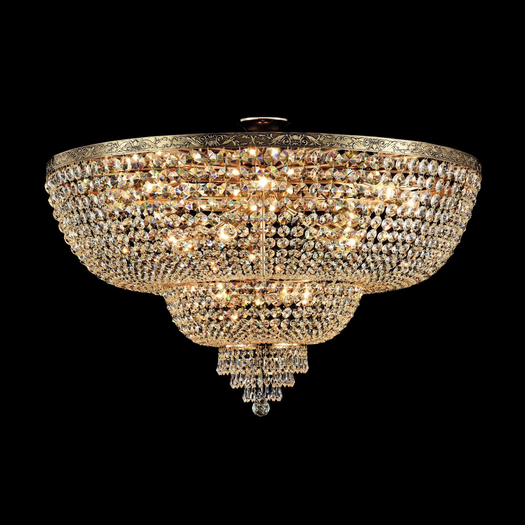 Palace Diamant crystal Ceiling lamp, Gold