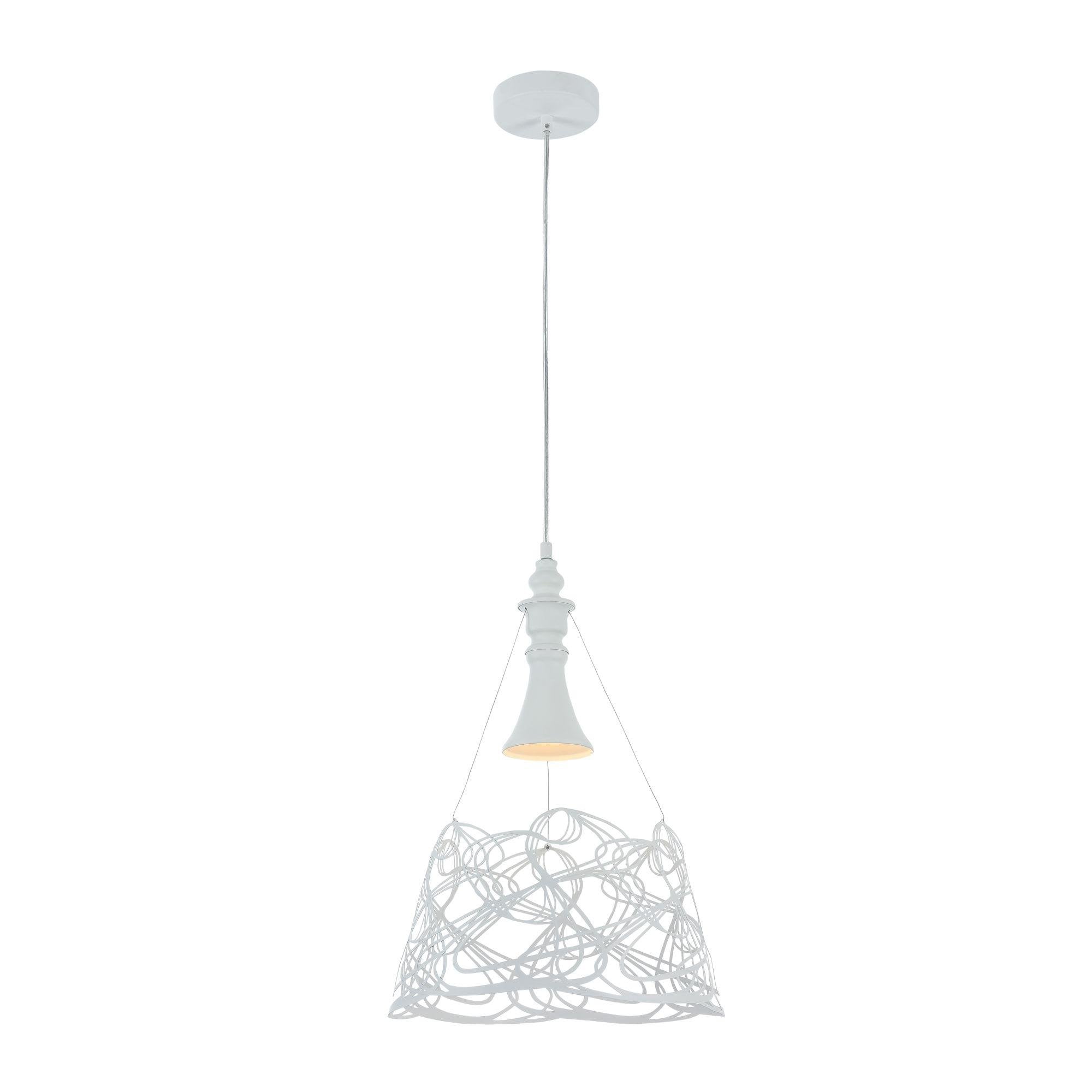 Elva Modern White 3D Pendant Pendant