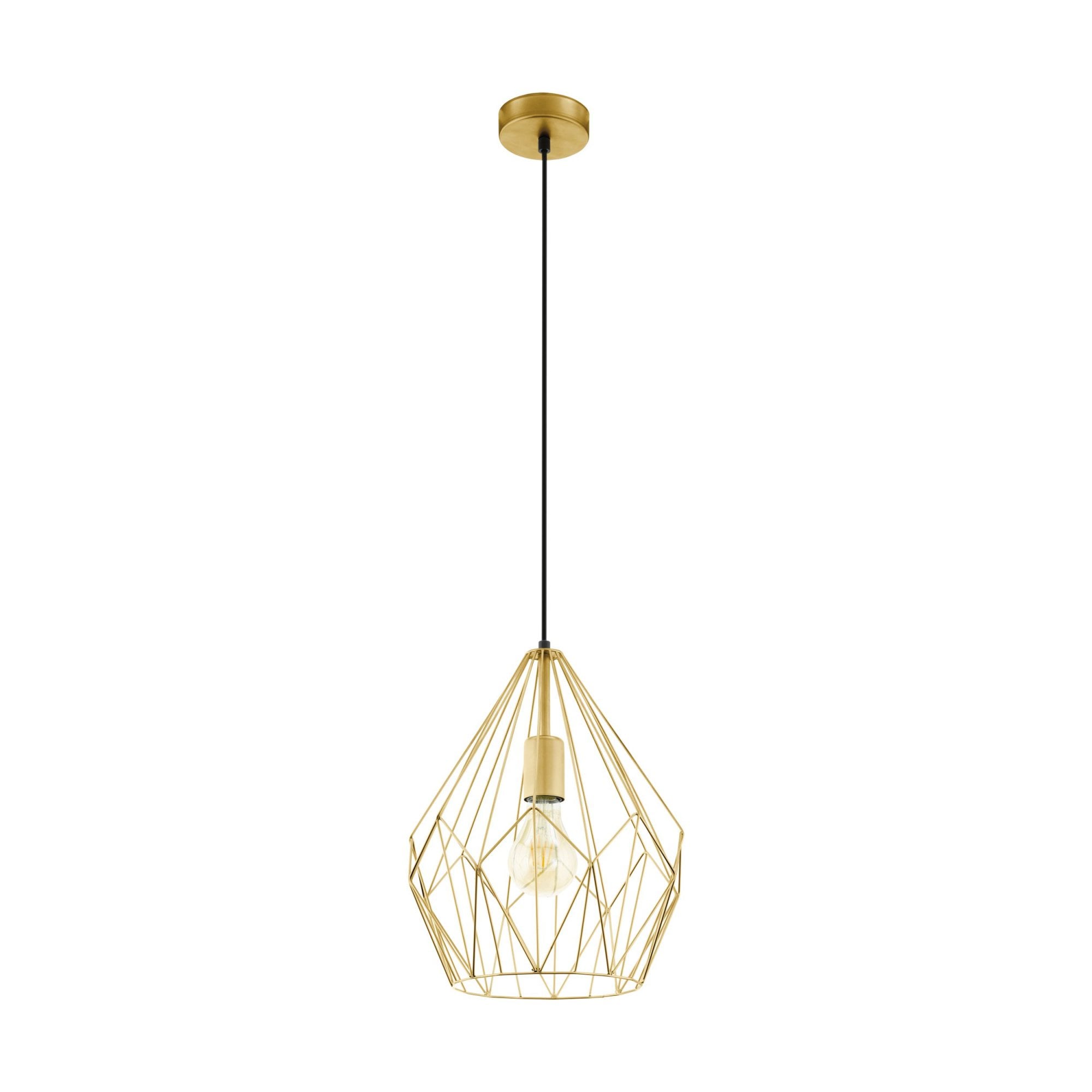 Carlton Gold Wire Geometric Pendant Light