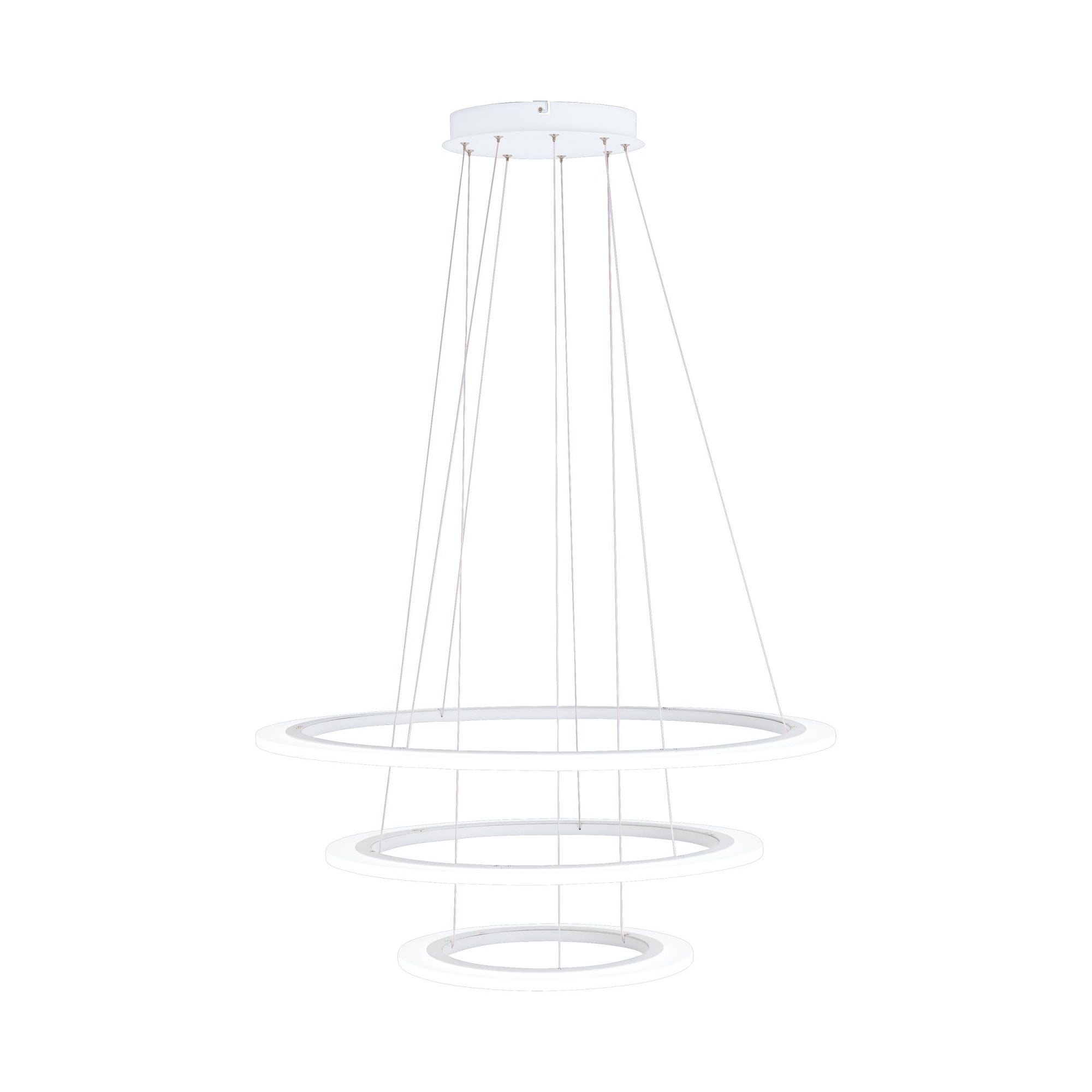 LED Hanging Lamp Dia: 790 3 Ringe Weiss Penaforte