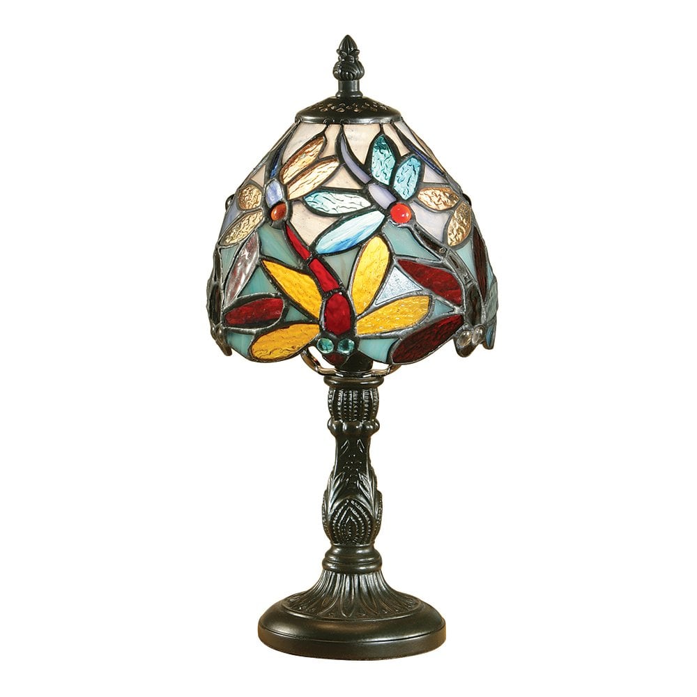 Lorette Dragonfly Miniature Bedside Tiffany Lamp