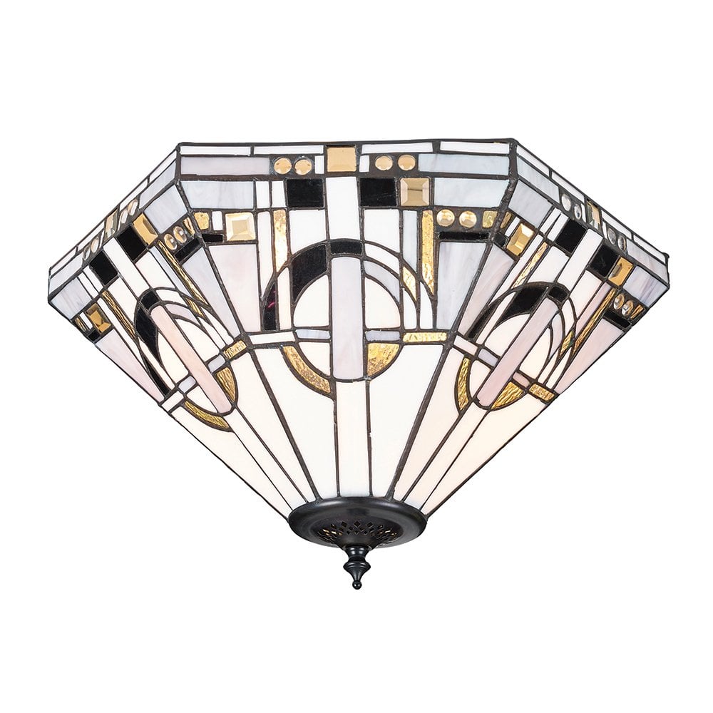 Metropolitan 2 Light Flush Ceiling Fitting with M