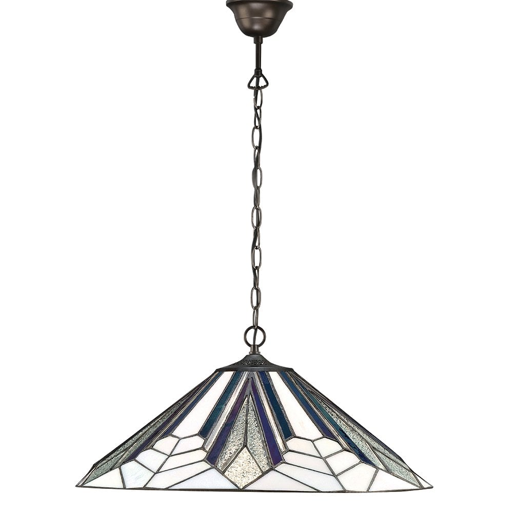 Astoria Single Light Large Tiffany Ceiling Pendant with