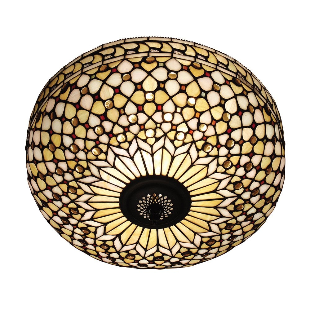 Mille Feux 2 Light Flush Ceiling Fixture wi